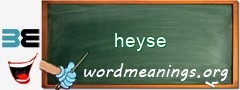 WordMeaning blackboard for heyse